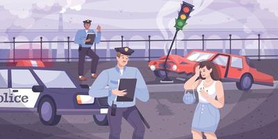 Traffic Police Background vector