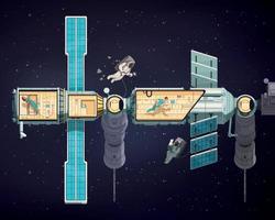 ilustración de la estación espacial orbital