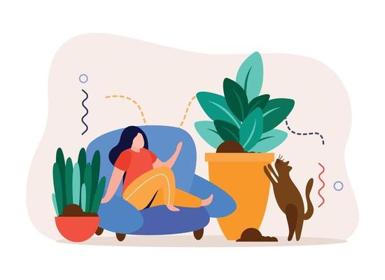 Home Garden Flat Background