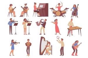 Learning Musical Instruments Set vector