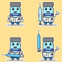 smiling Vaccine Doctor set vector