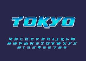 efecto de texto de estilo japonés techno futurista vector