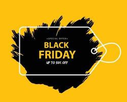 Black Friday Special Offer Price Tag Brush Vector