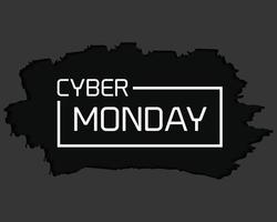 papel de pincel de venta de cyber monday vector