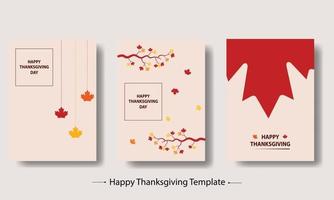 Happy Thanksgiving Day Bundle Template vector