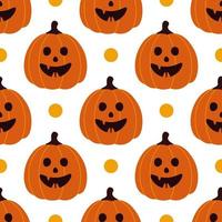 seamless pattern with pumpkin. Funny pumpkins pattern. Happy Halloween vector