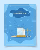 building construction concept for template of banners vector