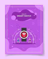smart watch health tracker concept for template of banners vector