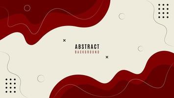 Red Abstract Waves Geometric Background Design vector