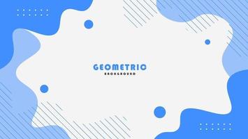 Minimal Blue Abstract Geometric Flat Liquid Shape Background vector