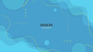 Abstract Modern Tech Blue Wave Shapes Background Design vector