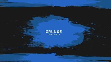 Blue Frame Grunge Texture Design Banner In Black Background vector