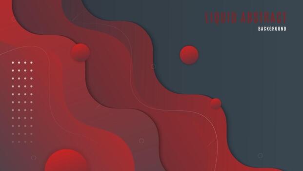 Abstract Flow Red Dynamic Wave In Black Background vector