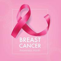 imagen de cinta de cáncer de mama vector
