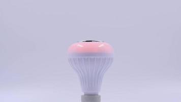 Multi colored LED lighting with built-in wireless speaker.