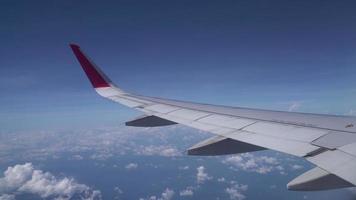 clouds and sky from airplane window video