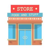 Store food and stuff illustration. Vector illustration in flat design