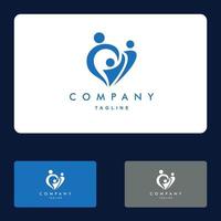 grupos comunitarios personas logo set vector logo design template elements