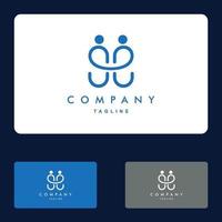 grupos comunitarios personas logo set vector logo design template elements