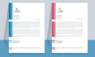 Creative clean business letterhead template design vector