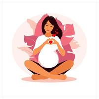 Concept pregnancy, motherhood. vector