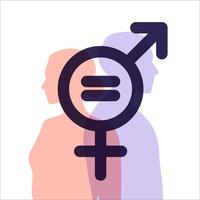 concepto de igualdad de género. vector