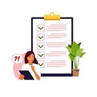 Checklist, to-do list concept. Business idea. vector