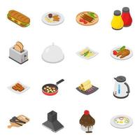 Trendy Breakfast Items vector