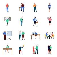 Trendy Coworkers Concepts vector