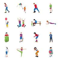 Playing In Park vector