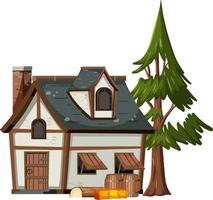 Isolated house on white background vector