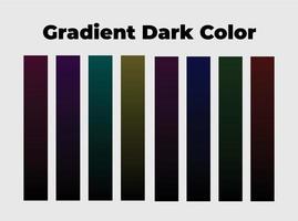 gradient colors, dark color palette vector