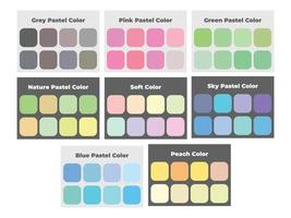 pastel color palette for illustration or background design vector