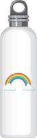A white thermo bottle with rainbow pattern vector