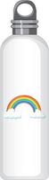 A white thermo bottle with rainbow pattern vector