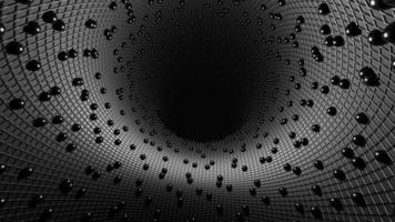 Representación 3d abstracta del misterioso túnel de Tauro negro. foto