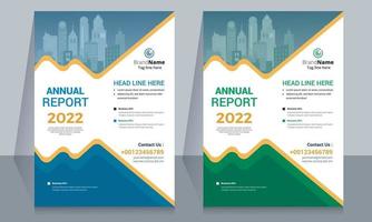 diseño de volante de plantilla de informe anual de negocios creativos vector