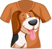 camiseta con estampado de lindo perro vector