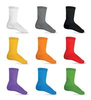 Men Socks Realistic Color Set vector