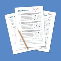 Exam Test Sheet Composition vector
