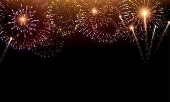 Pyrotechnics And Fireworks Background vector