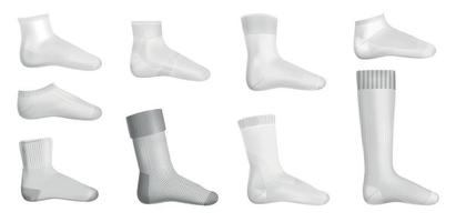 Socks Layouts Realistic Set vector