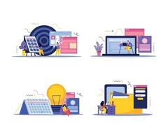 Business Space Compositions Set vector