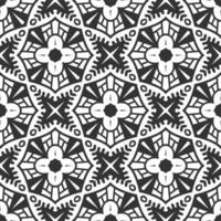 Pattern black and white shape. Simple seamless ornament background vector