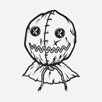 muñeca vudú de halloween vector