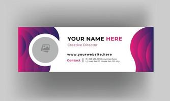 Corporate Business email signature layout design Template vector