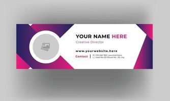 Corporate Business email signature layout design Template vector