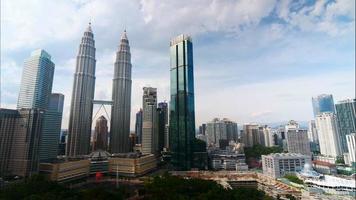 Petronas twin tower in the city at Malaysia video