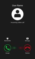 Flat vector illustration of an incoming video call on a smartphone.