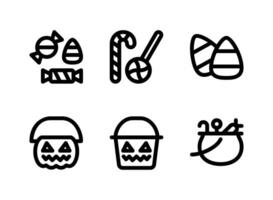 Simple Set of Halloween Related Vector Line Icons